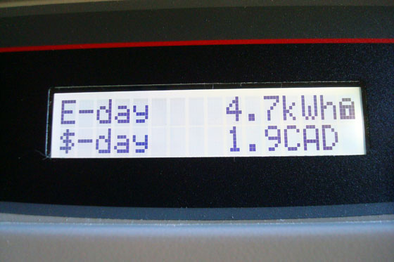 Solar panel inverter screen