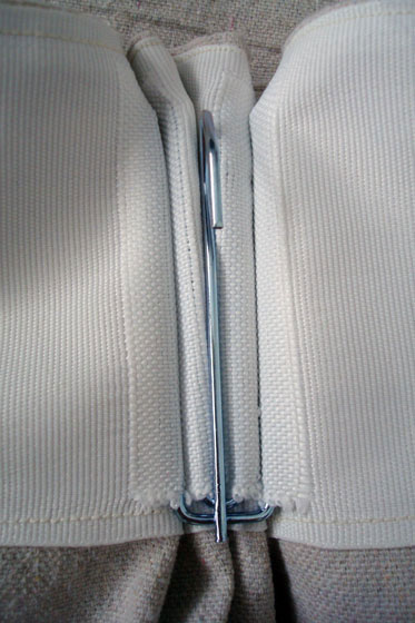 Using curtain tape to make pinch pleat curtains