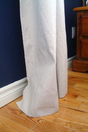 Curtains hitting the floor