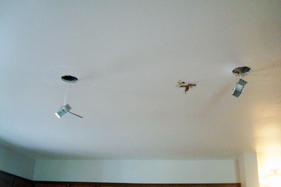 Wiring pendant lights over the island