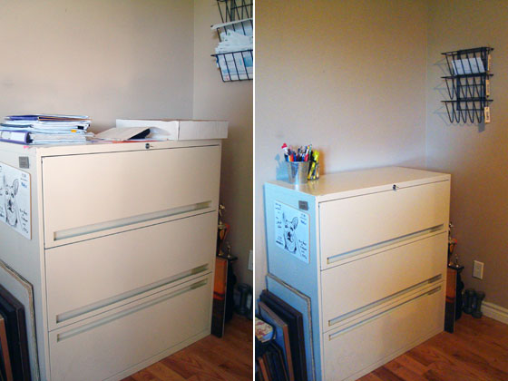 Paper work before and after