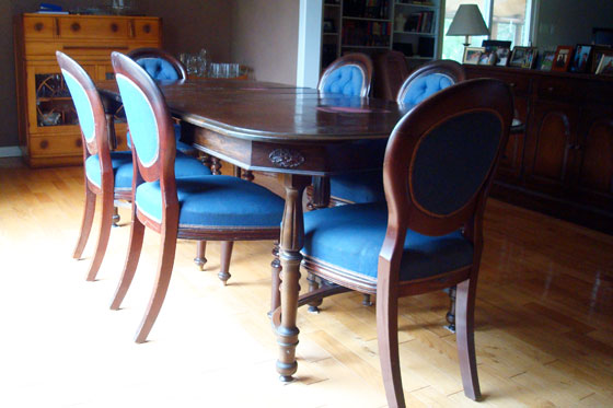 Dining chairs and table