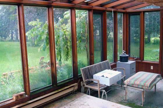Inside the sunroom