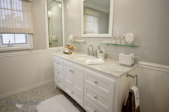 Bathroom vanity with lots of drawers