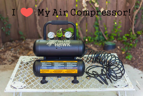 I love my air compressor (white dog vintage)