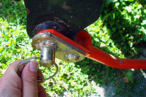 Cotter pins on a Kioti CS2410