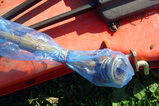 Protect the PTO with a plastic bag