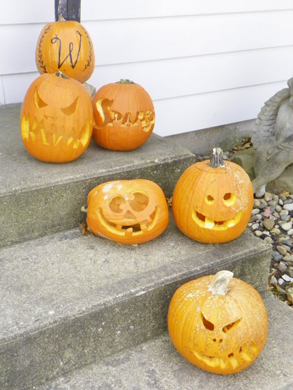 Carved pumpkins