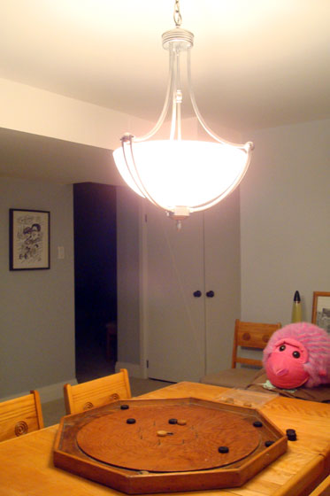 Basement chandelier
