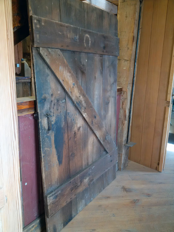 Salvaged barn door