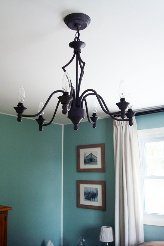 Rustic black chandelier