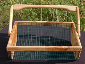 Wooden vegetable harvest basket