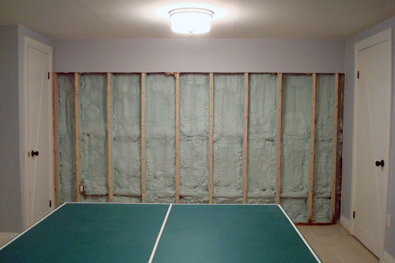 Spray foam insulation