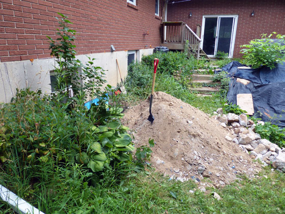 Waterproofing a basement foundation from the outside