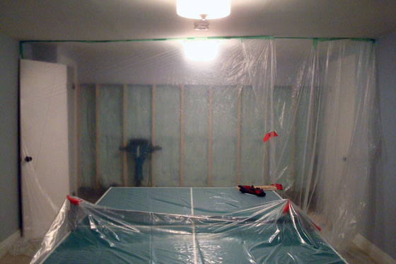 Waterproofing a basement foundation from the inside