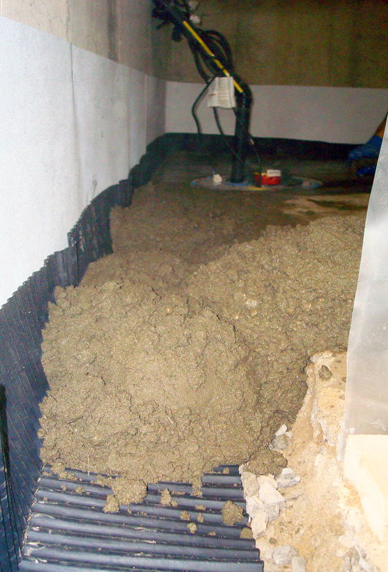 Waterproofing a basement foundation from the inside