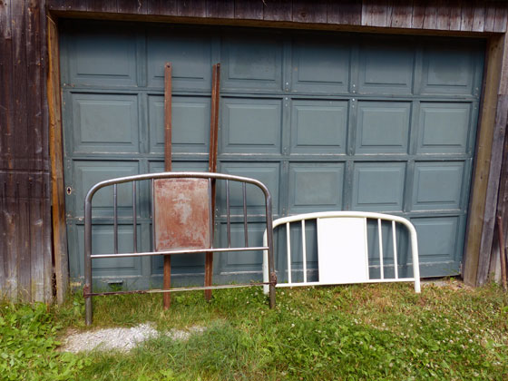 Stripping paint off a vintage metal bedframe