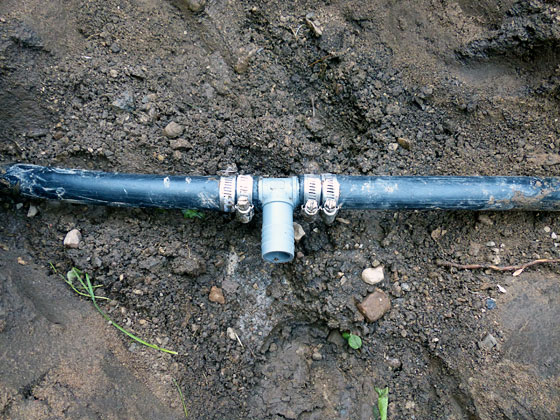 Adding a T connection on a waterline