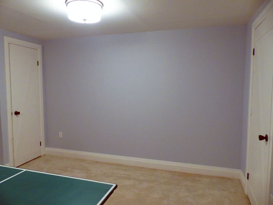 Wall repaired after waterproofing