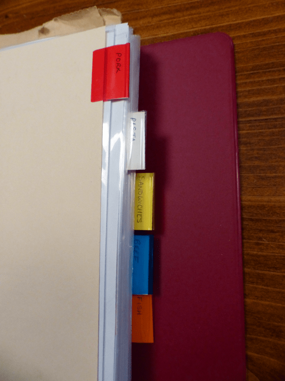 How to organize recipes