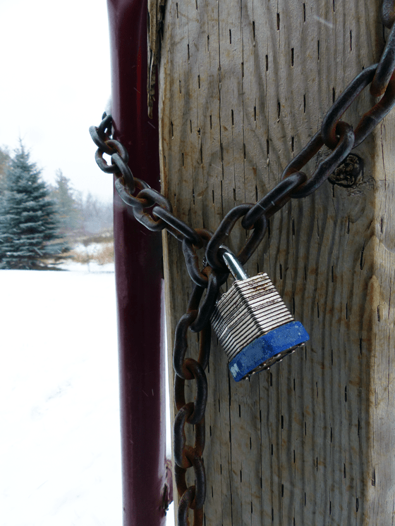 Padlock on the gate