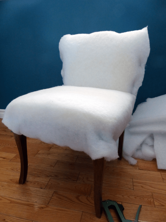 Reupholstering a slipper chair