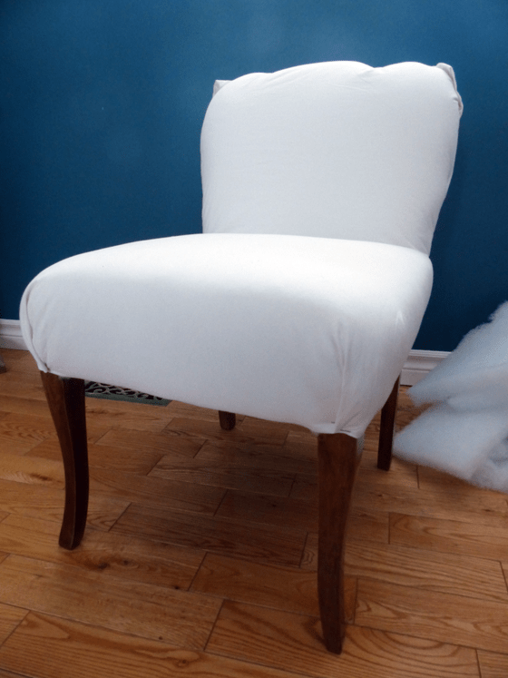 Reupholstering a slipper chair