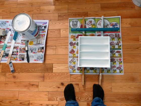 Painting little shelves