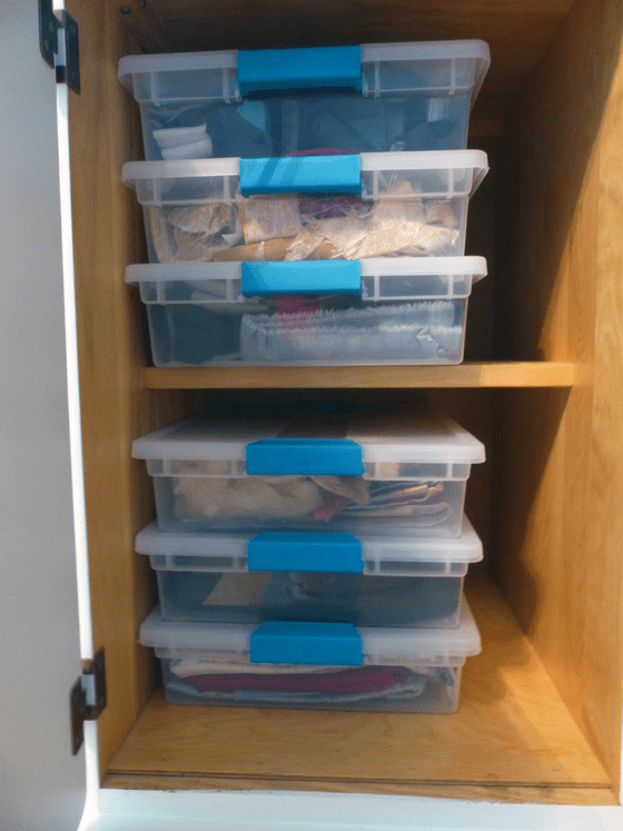 Plastic storage boxes