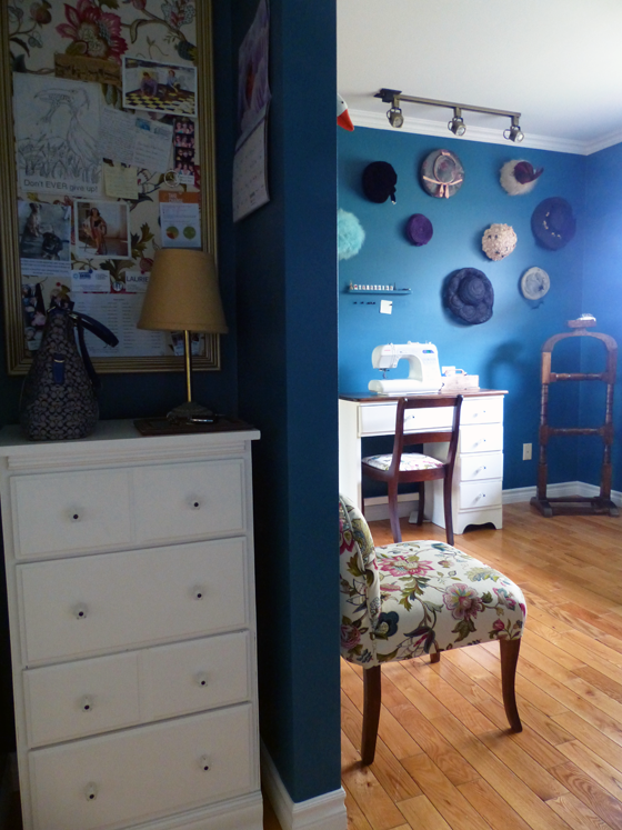 Turquoise craft room