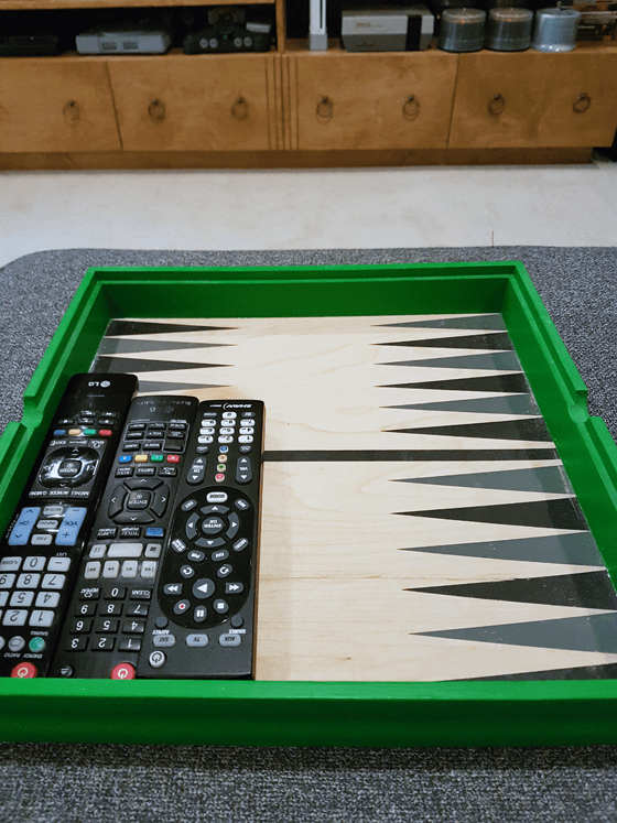 Backgammon board tray