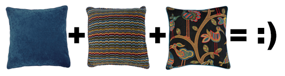 How to mix and match throw pillows