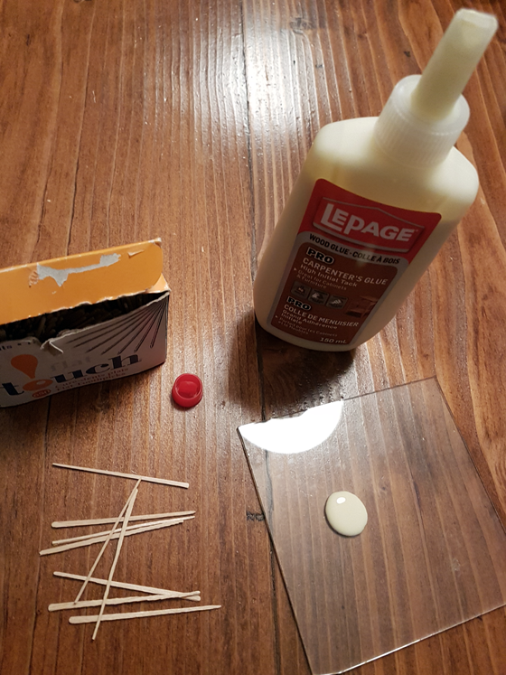 Repairing a stripped screw hole with toothpicks and glue