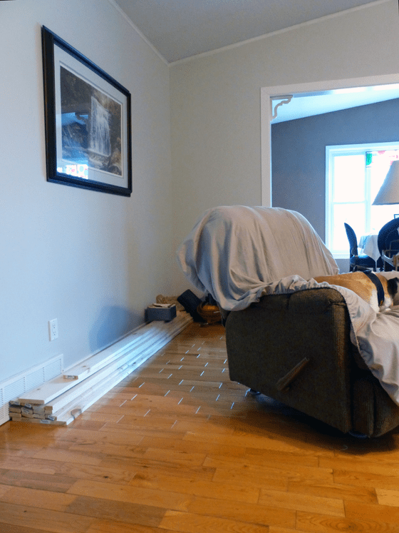 Lumber in the living room