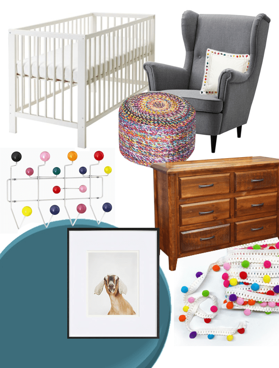 Colourful Nursery Moodboard