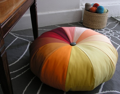 Pinwheel pouf from Design Sponge