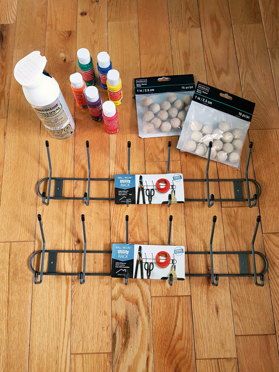 Materials to make your own Eames Hang-It-All