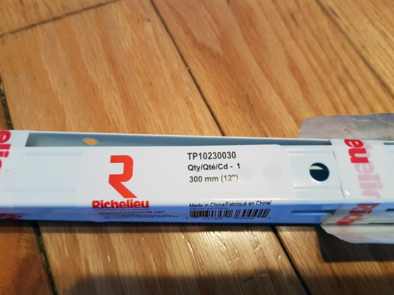 Richilieu 12 inch drawer guide