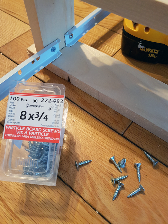 Attaching drawer guides with 3/4 inch screws