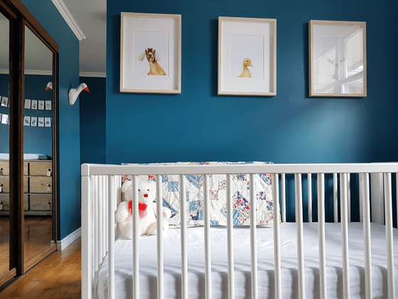 Turquoise gender neutral nursery