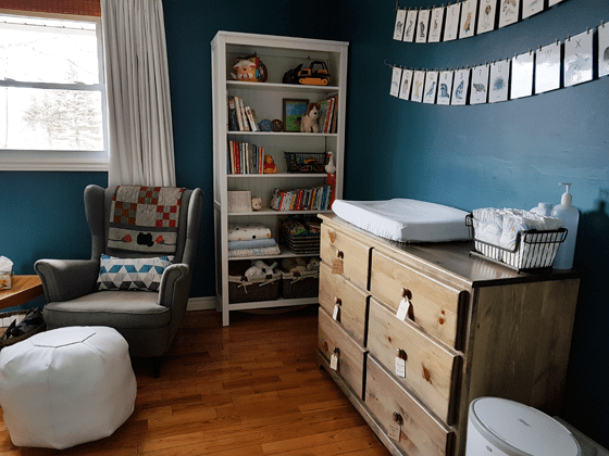 Turquoise gender neutral nursery