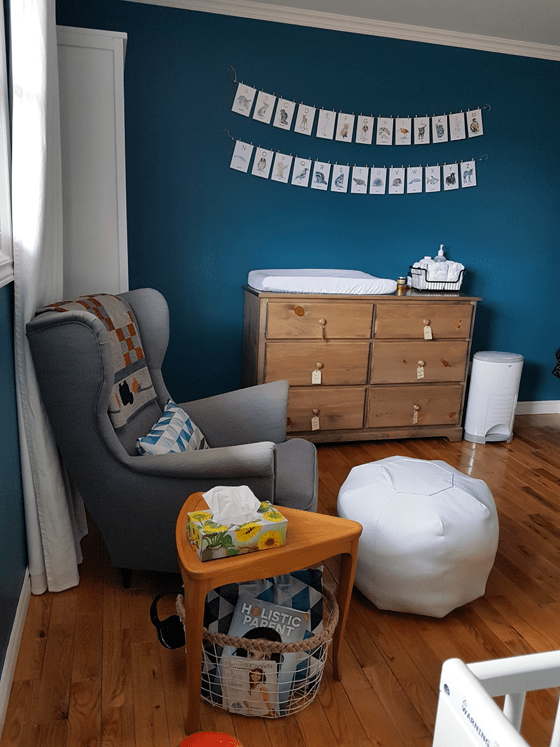 Ikea Strandmon in the nursery