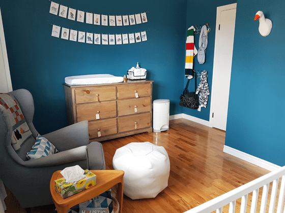 Turquoise gender neutral nursery