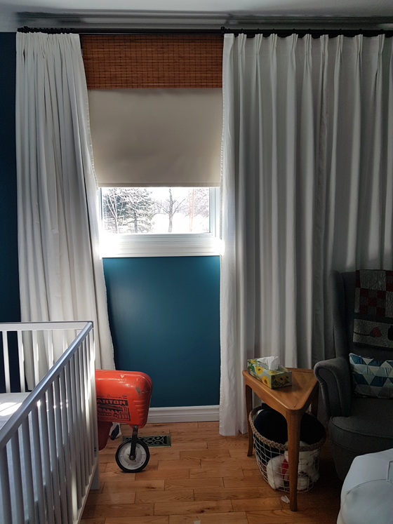 Blackout window treatments in the nursery