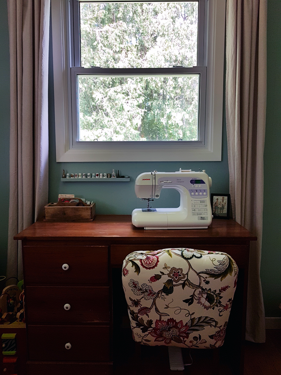 Sewing desk in the guest room