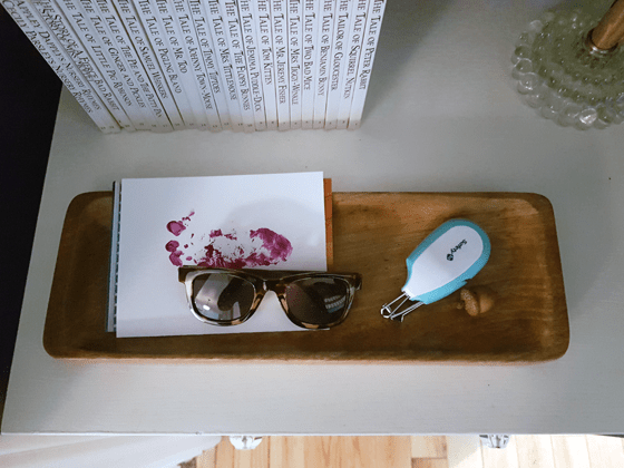 Wood tray in the nursery