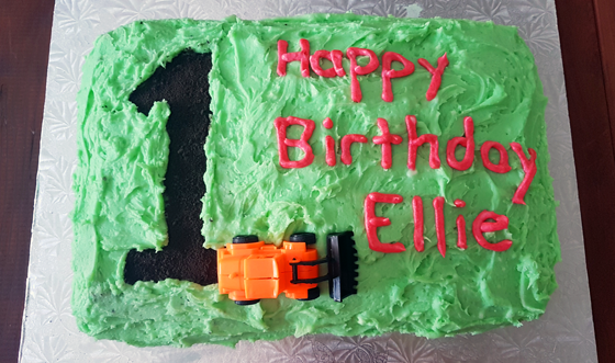 Tractor birthday cake