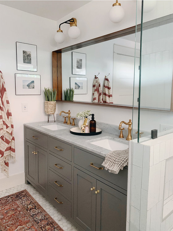 Grey bathroom vanity