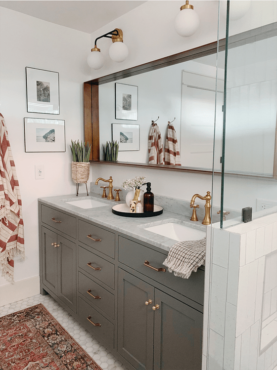 Grey bathroom vanity
