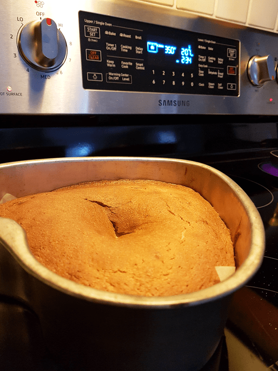 Unevenly cooked cake from Samsung oven